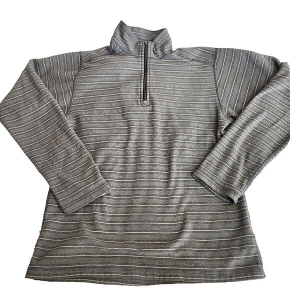 Patagonia Other - Patagonia Lightweight Fleece Pullover 1/4 Zip Youth L 12 Gray Striped‎